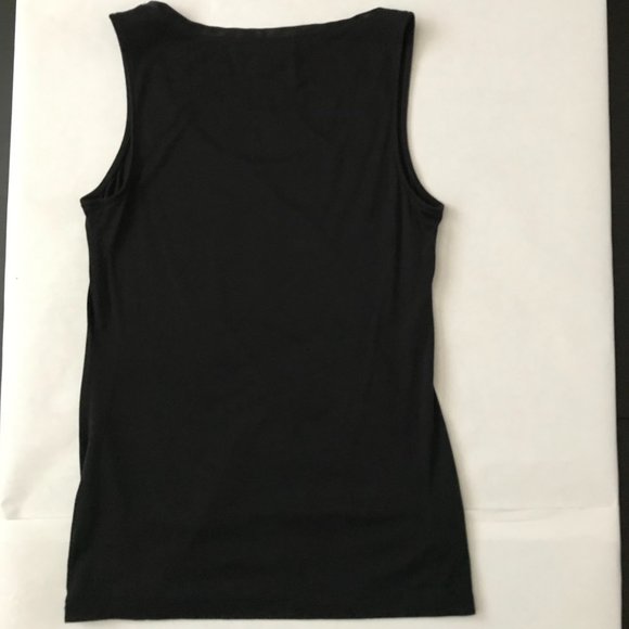 TWO Banana Republic "Luxe Touch" Satin Lined Scoop Neck Tank Gray XS and Black S - Picture 9 of 13